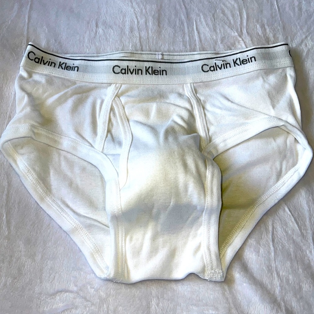 Calvin Klein White Brief 100%Cotton Mens Size SMALL the Best cotton quality.